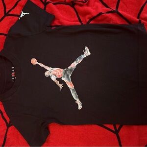 Jordan Kids Tee with Red and White Jumpman Logo